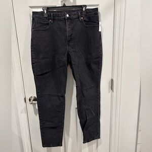 Old Navy Charcoal High-Rise O.G. Straight Jeans